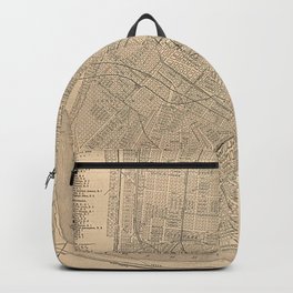 Vintage Map of New Orleans LA (1908) Backpack