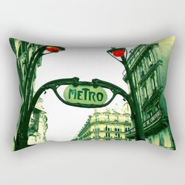 Metro in Paris Rectangular Pillow
