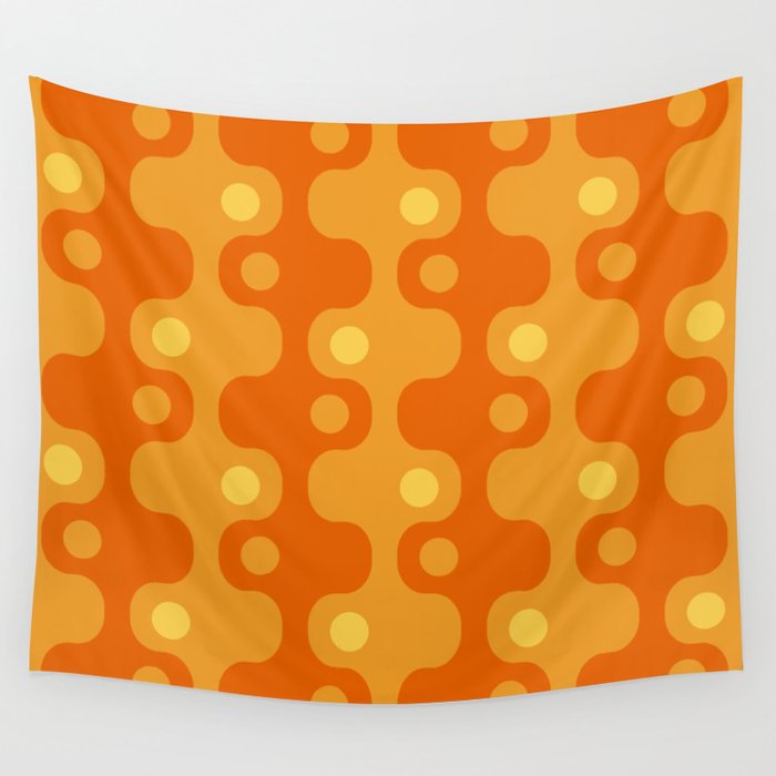 Retro Mid Century Modern Space Age Pattern 846 Wall Tapestry