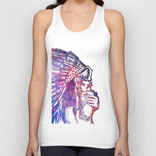 Space Indian Unisex Tank Top