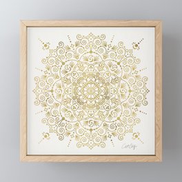 Moroccan Mandala – Gold Palette Framed Mini Art Print