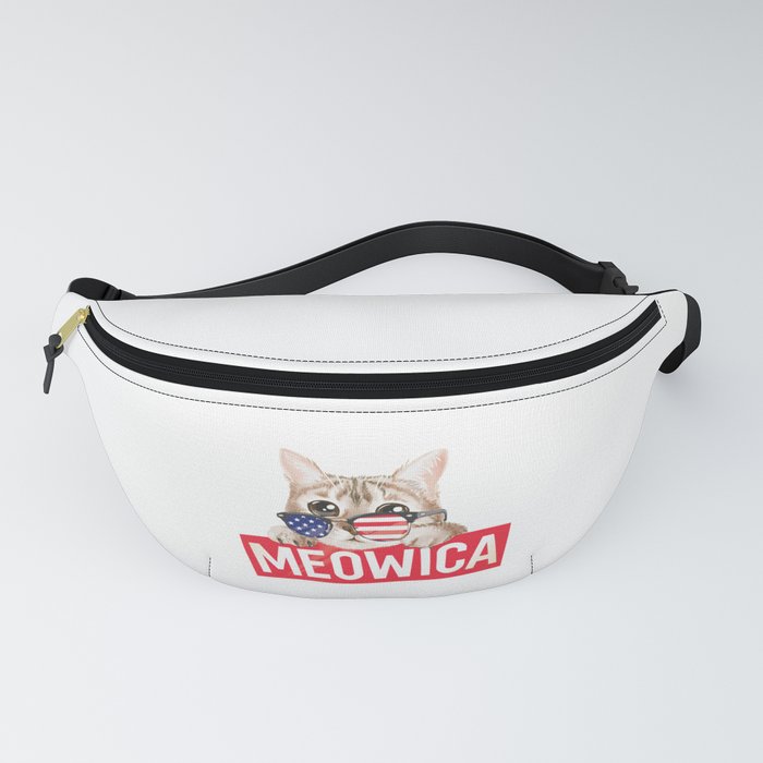 Meowica American Cat Independence Day Fanny Pack