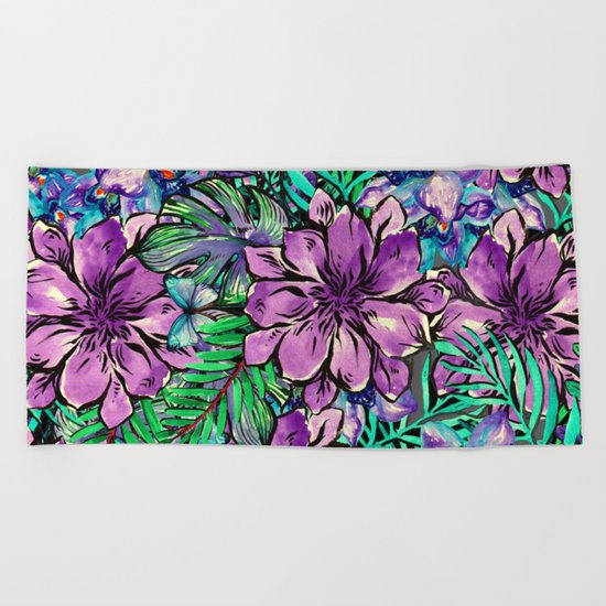 My Tropical Garden 4 Beach Towel