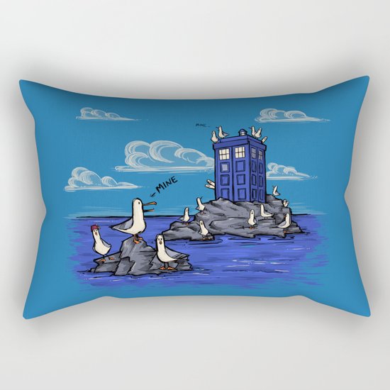 The Seagulls have the Phonebox Rectangular Pillow