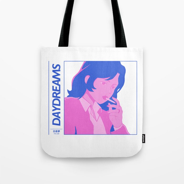 Smoking Girl - Pink & Blue Tote Bag