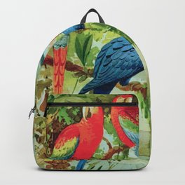 Amazonian Birds August Belem Brazil Colorful Tropical Birds Scientific Illustration Parrots Backpack