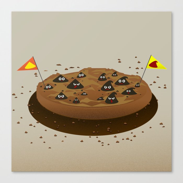 Chocolate Chips War Zone Canvas Print