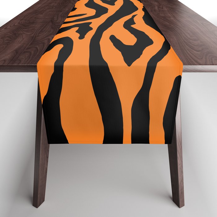 Psychedelic Tiger abstract art. Digital Illustration background. Table Runner