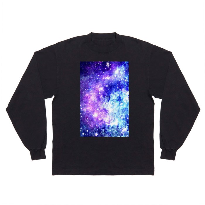 Chaotic Space : Galaxy Bright Purple & Blue Long Sleeve T Shirt
