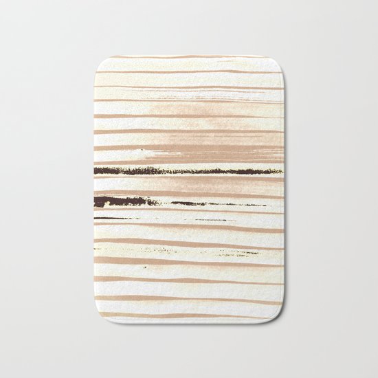 Brown Earth Lines Bath Mat