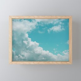 Bouncy Clouds Over Galveston Texas Framed Mini Art Print