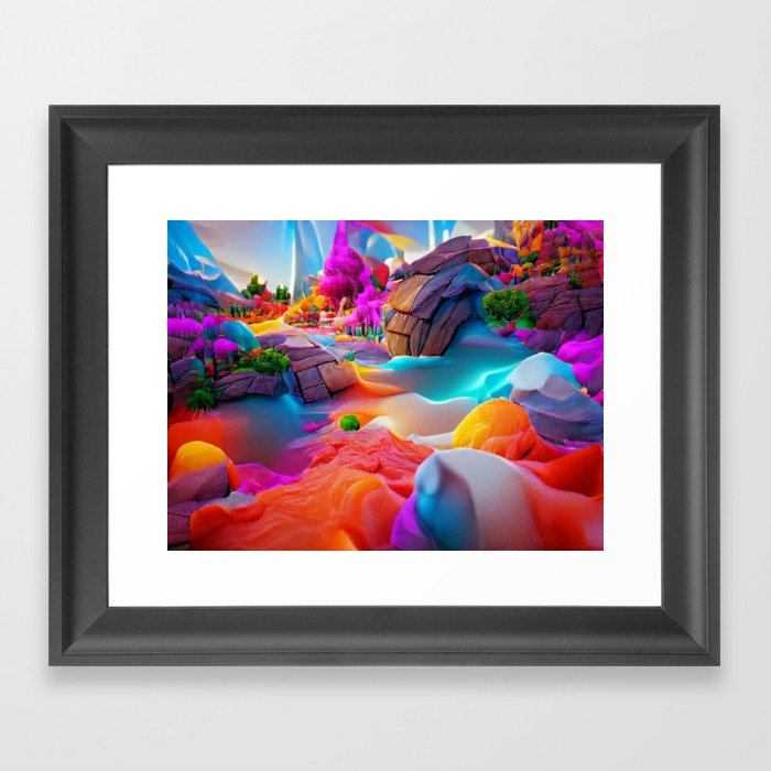 colored area Framed Art Print
