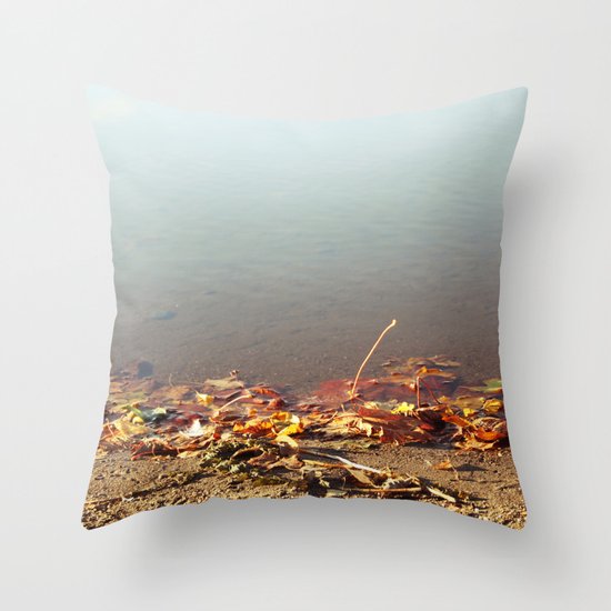 Autumn by the water Throw Pillow