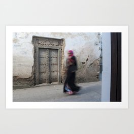 Woman in Pink Art Print | People, Architecture, Photo 