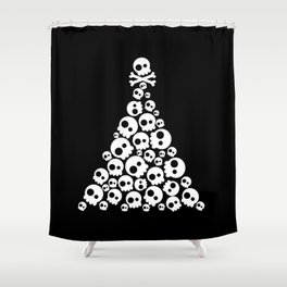 Skulls Christmas Tree Shower Curtain