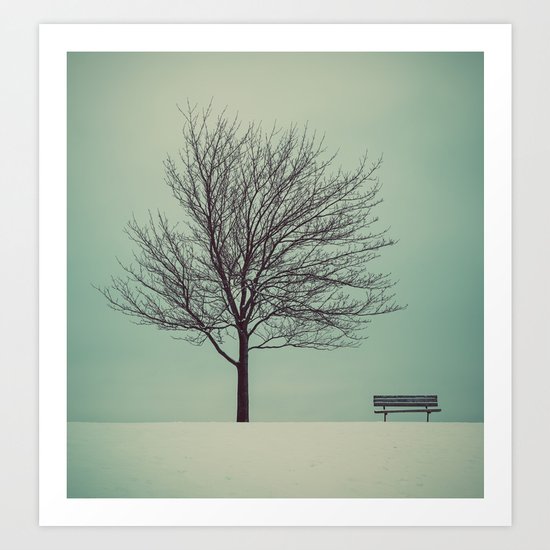 Bench with a View Art Print