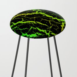Cracked Space Lava - Green/Yellow Counter Stool