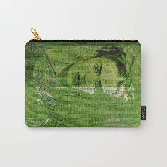 Frida Kahlo - between worlds - green Carry-All Pouch