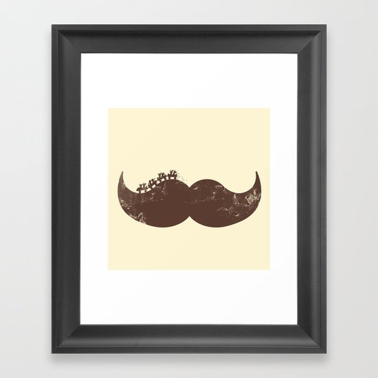 Mustache Ride Framed Art Print
