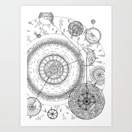 Movement of the Spheres 01 Art Print