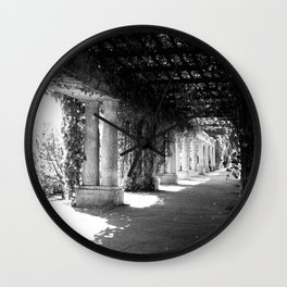 Pergola iv  in Wrocław, Poland - architectural photography Wall Clock | Calm, Polonia, Climbingplant, Photo, Creeper, Tranquility, Architecture, Leaf, Poland, Travelphotography 