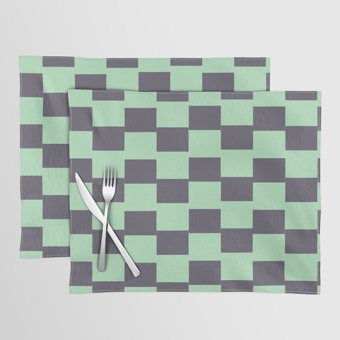 8 Abstract Grid Checkered 220718 Valourine Design  Placemat