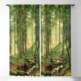 Ivan Shishkin "Stream in the Forest (On the Hillside)" Blackout Curtain