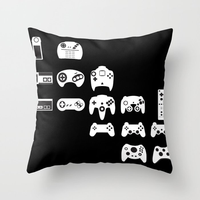 History of gaming Throw Pillow