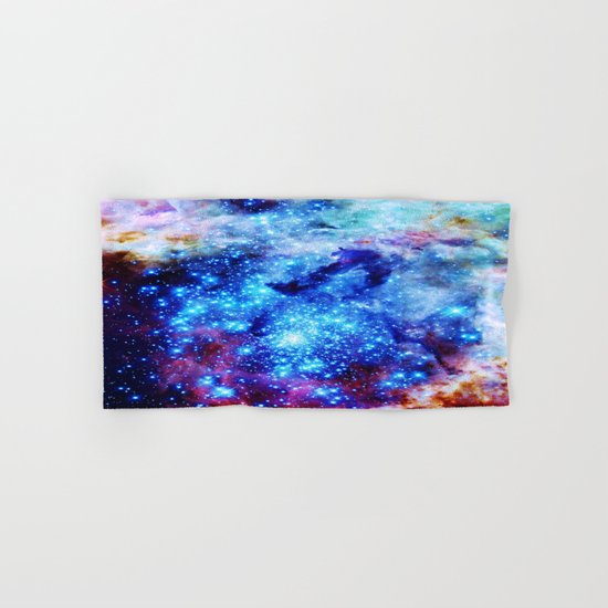 galaxy blue sparkle Hand & Bath Towel