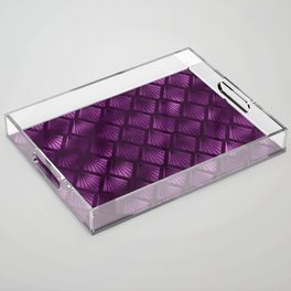 Purple and Gold Leopard Animal Print 13 Acrylic Tray