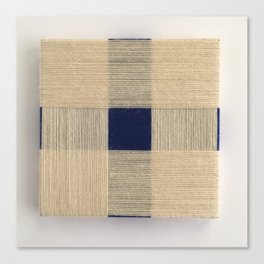 Blue Square - fiber art  Canvas Print