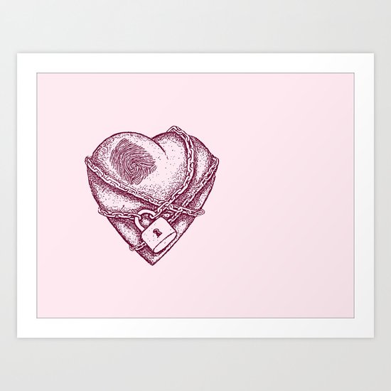 My Locked Heart Art Print