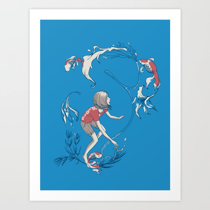 FISH AND WATER Art Print
