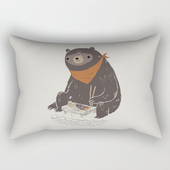 sushi bear Rectangular Pillow