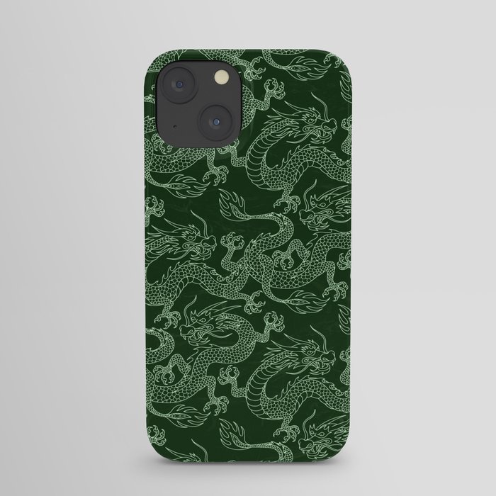Green Wood Dragon iPhone Case