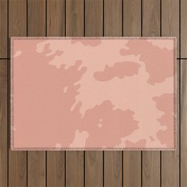 Soft Pink Cowhide Spots  Outdoor Rug