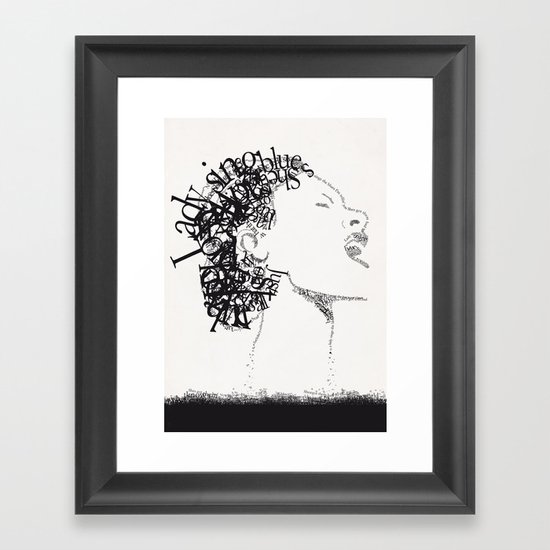 Jazz Typography Framed Art Print