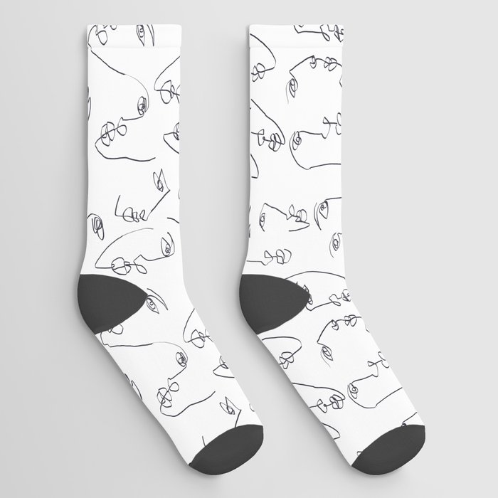 Twin Flames Black and White Socks