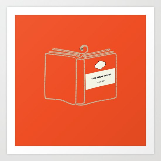 The Book Worm Art Print