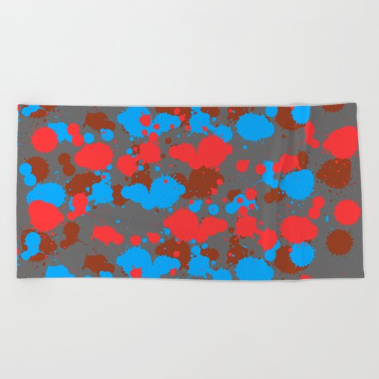 color dripping Beach Towel