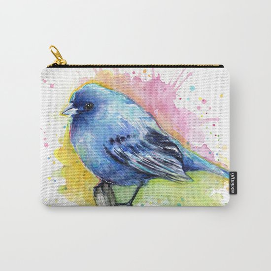Blue Bird Indigo Bunting Colorful Animals Carry-All Pouch