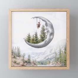 Moon Swing Framed Mini Art Print