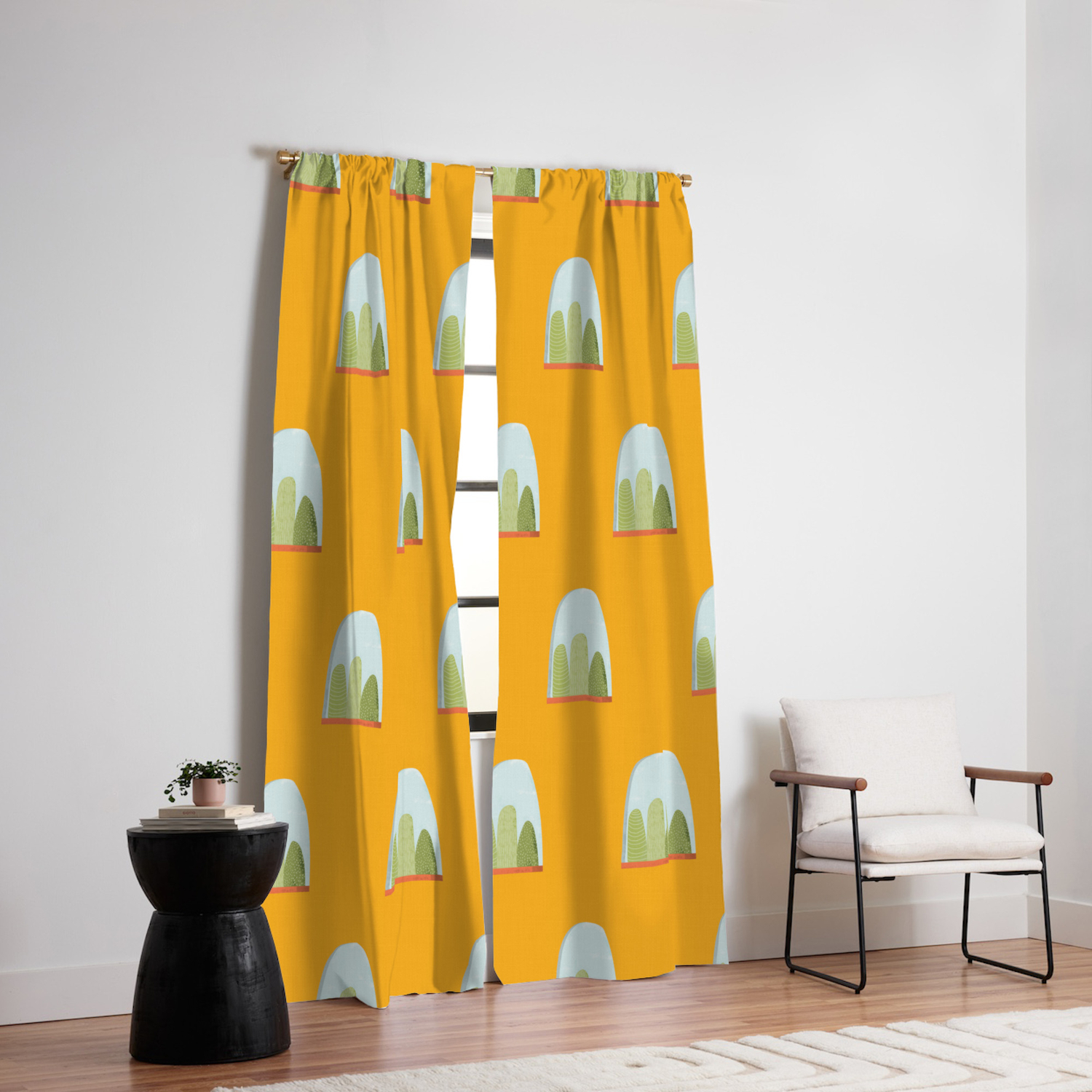 Plants Waiting Patiently On A Window Sill Blackout Curtain By