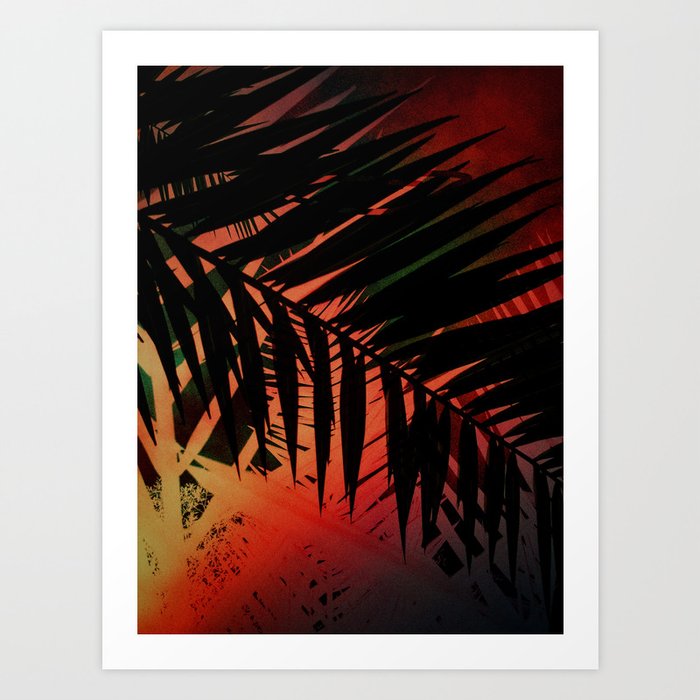 Midnight Palms Art Print