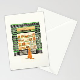 Hungry dog at Paul Boulangerie, Paris Stationery Cards