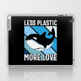Less Plastic More Love Whale Laptop Skin