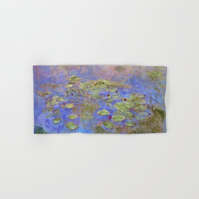 Water Lillies - Claude Monet (indigo blue) Hand & Bath Towel