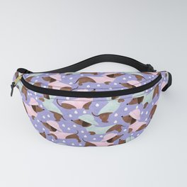 Pink and Purple Sausage Dogs Fanny Pack