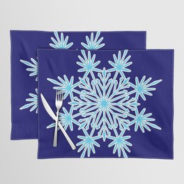 Blue snowflake. Christmas decoration. Winter symbol. Placemat