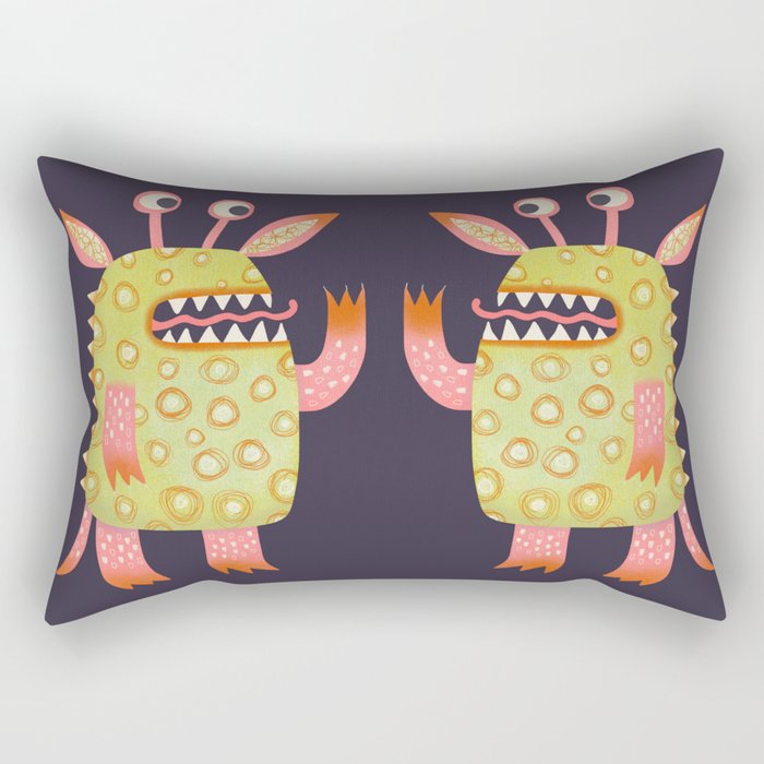 Not Particularly Scary Monsters Rectangular Pillow